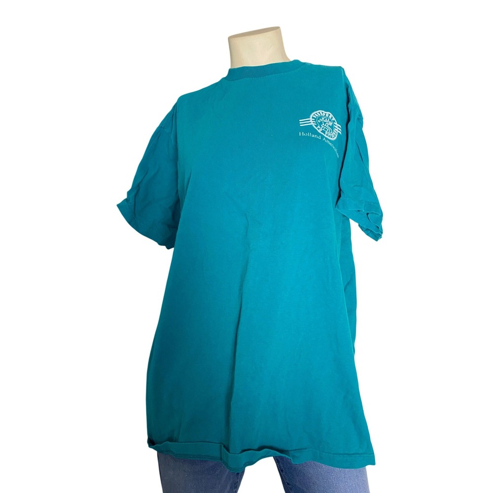 Holland America Line Passport to Fitness Teal T-Shirt Mens‎ XL